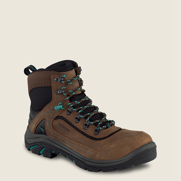 Work Støvler Dame - Red Wing Trades - 6-Inch Waterproof Safety Toe - Brune/Sort - OEUHKX-617